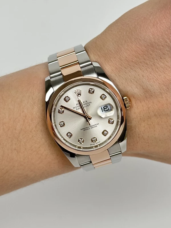 Rolex 36 mm, steel and Everose gold 116201-0084 7