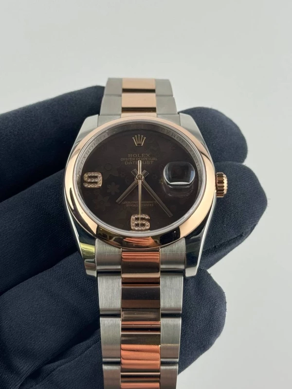 Rolex 36mm Steel and Everose Gold 116201-0105 7