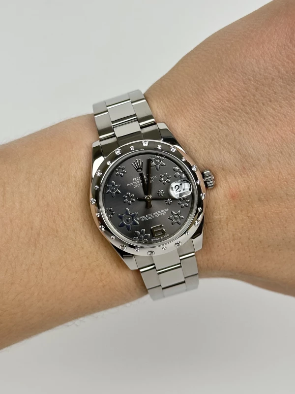Rolex 31 MM, OYSTERSTEEL, WHITE GOLD ANDDIAMONDS 178344-0025 8