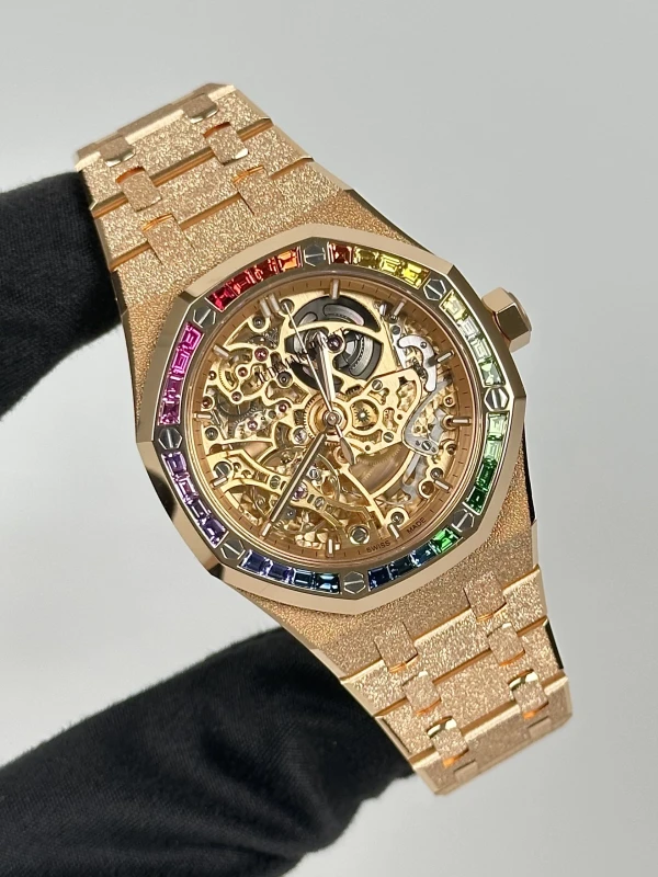 Audemars Piguet Double Balance Wheel Openworked 37 mm 'Frosted' 15468OR.YG.1259OR.01 2