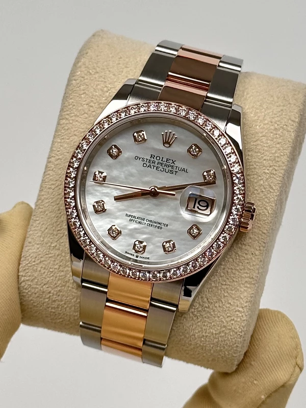 Rolex 36 mm, Oystersteel, Everose gold and diamonds 126281rbr-0010 4