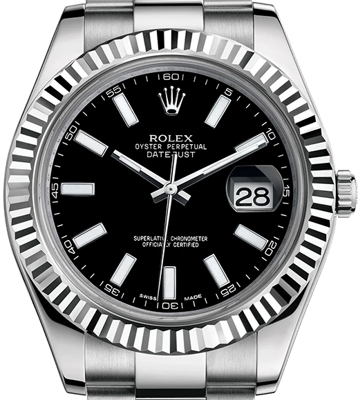 Rolex II 41mm Steel and White Gold 116334 Black 2