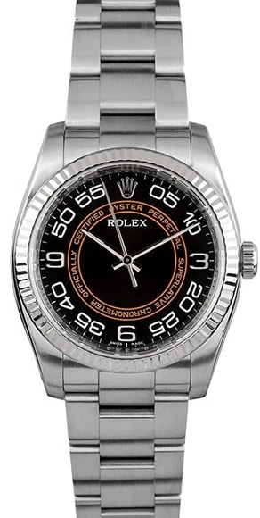 black and orange dial