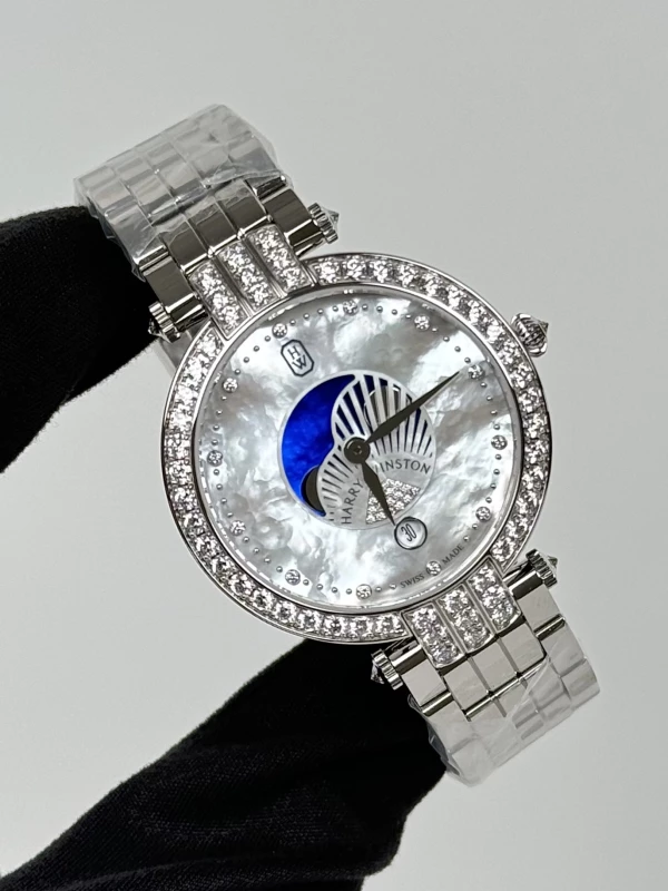 Harry Winston Moon Phase 36mm PRNQMP36ww003 2