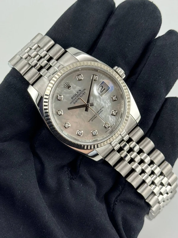 Rolex 36mm Steel and White Gold 116234-0078 7