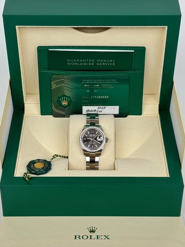 Rolex LADY 28 MM, OYSTERSTEEL, WHITE GOLD ANDDIAMONDS 279384rbr-0014 5