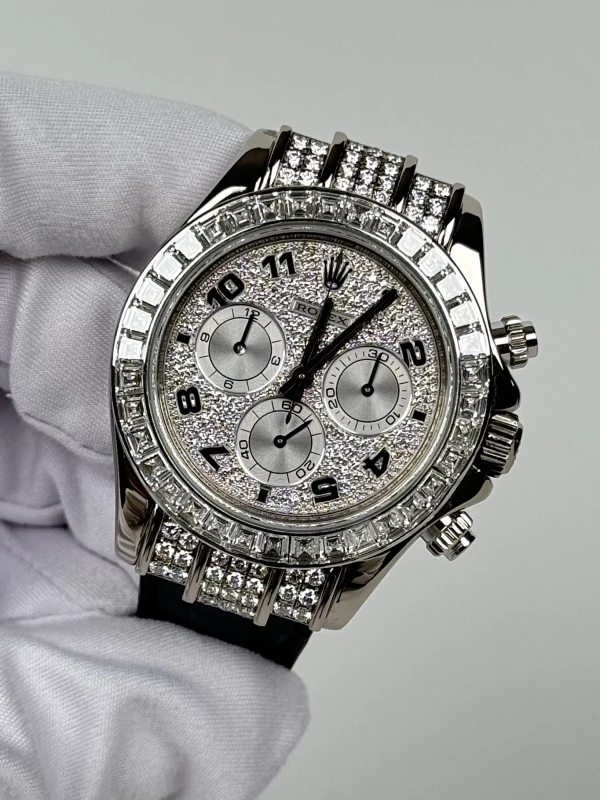 Rolex Gold Pave Diamond Baguette 116599tbr 4
