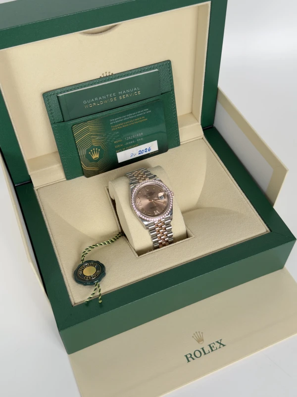 Rolex 36 mm, Oystersteel, Everose gold and diamonds 126281rbr-0015 5