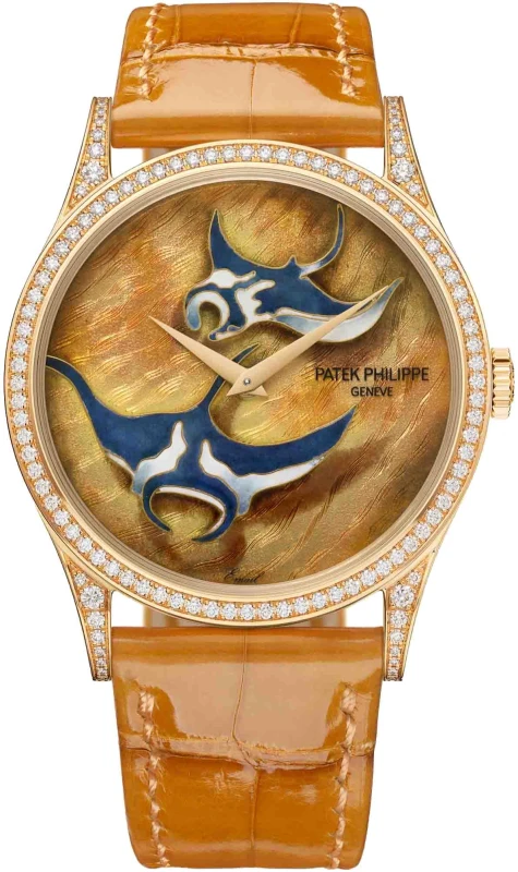 Patek Philippe Rare Handcrafts Manta Rays on a Sand-Colored Ground 5077/100R-064 1