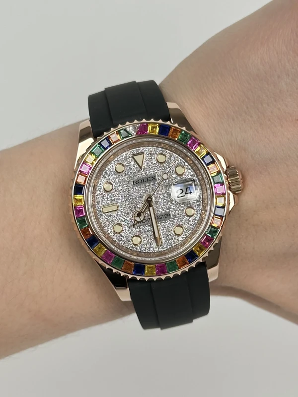 Rolex 40 mm Rainbow Rose Gold 116655 9
