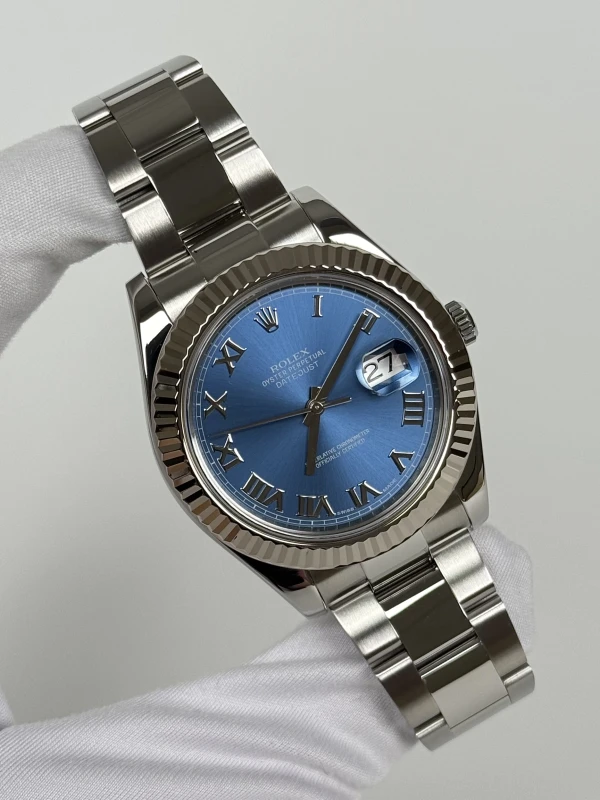Rolex  II 41mm Steel and White Gold 116334 blro 116334-0004 2