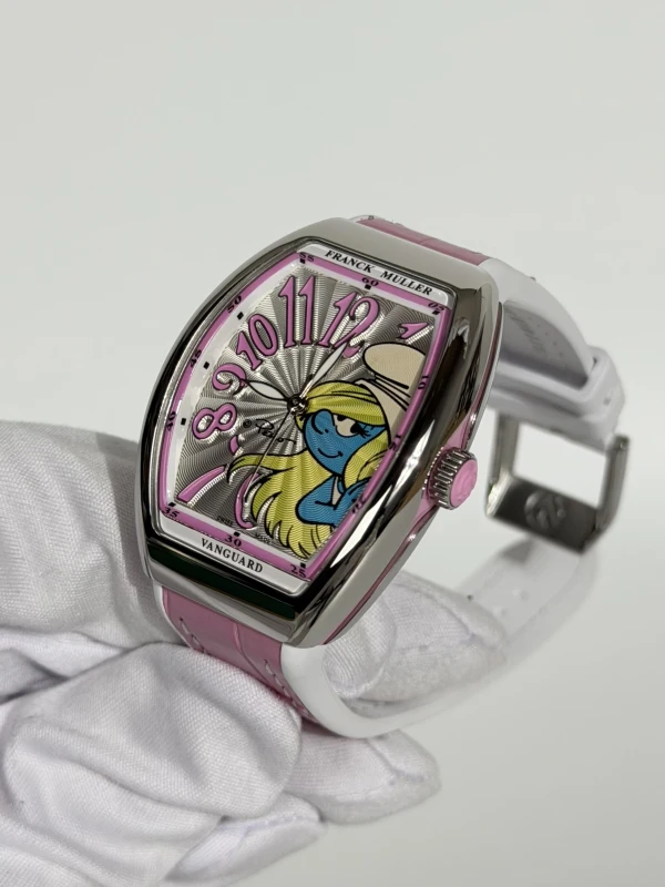 Franck Muller Vanguard Smurfette Blue V 32 SC AT FO SMURFETTE FLOWER (RS) 3