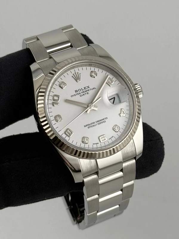 Rolex 34mm Steel and White Gold 115234-0010 5
