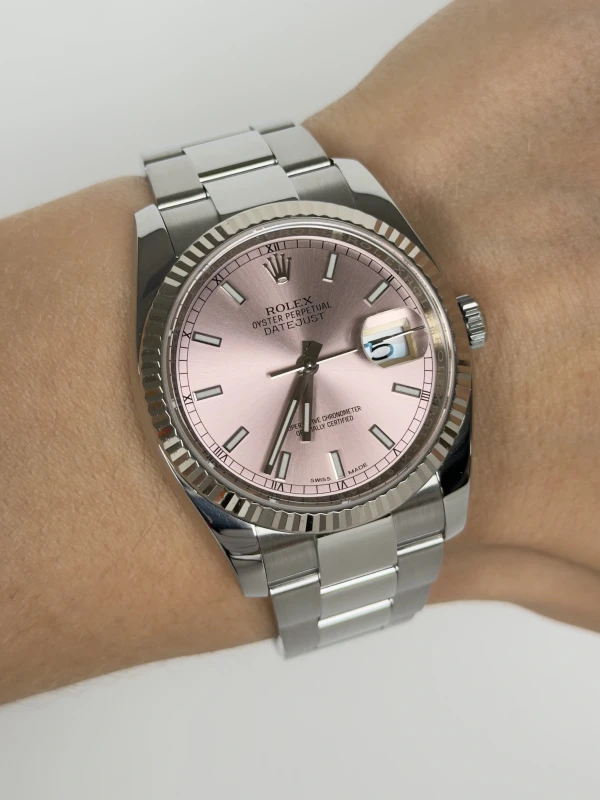 Rolex 36mm Steel and White Gold 116234-0120 4