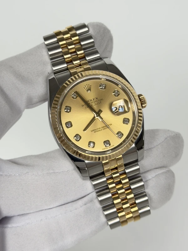 Rolex Datejust 36mm Steel and Yellow Gold 116233-chdj 2