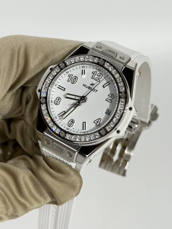 Hublot One Click Steel White Diamonds 465.SE.2010.RW.1204 4