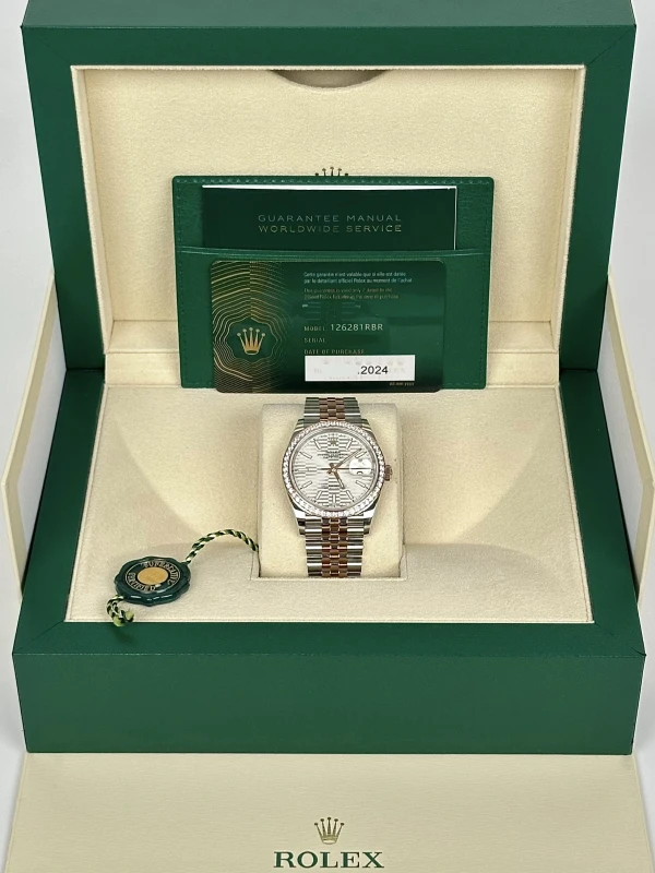 Rolex 36 mm, Oystersteel, Everose gold and diamonds 126281rbr-0021 5