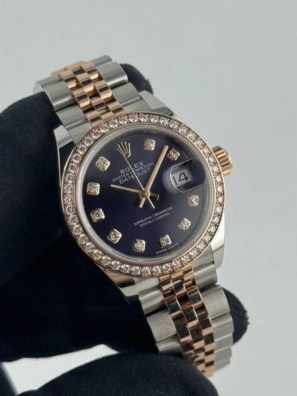 Rolex 28mm Rolesor Rose Diamond 279381rbr-0015 2