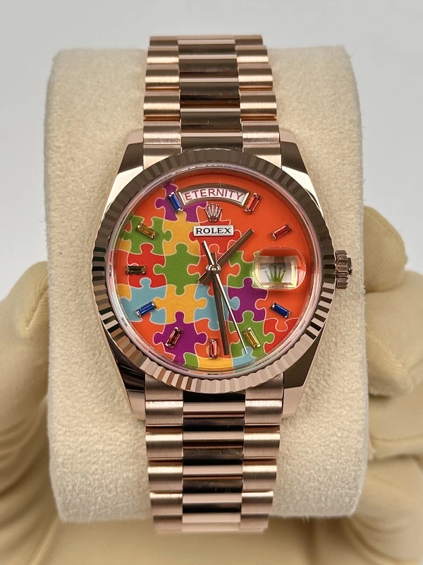 Rolex 36 MM, EVEROSE GOLD 128235 puzzle 2