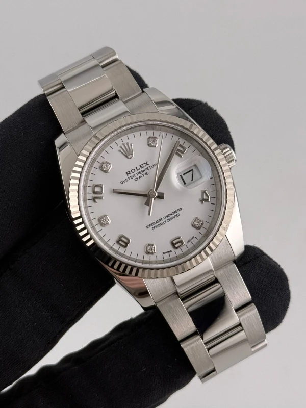 Rolex 34mm Steel and White Gold 115234-0010 7