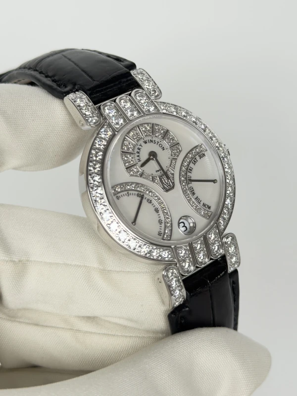Harry Winston Collection Biretrograde 18k White Gold Automatic 400-UAB136W 2