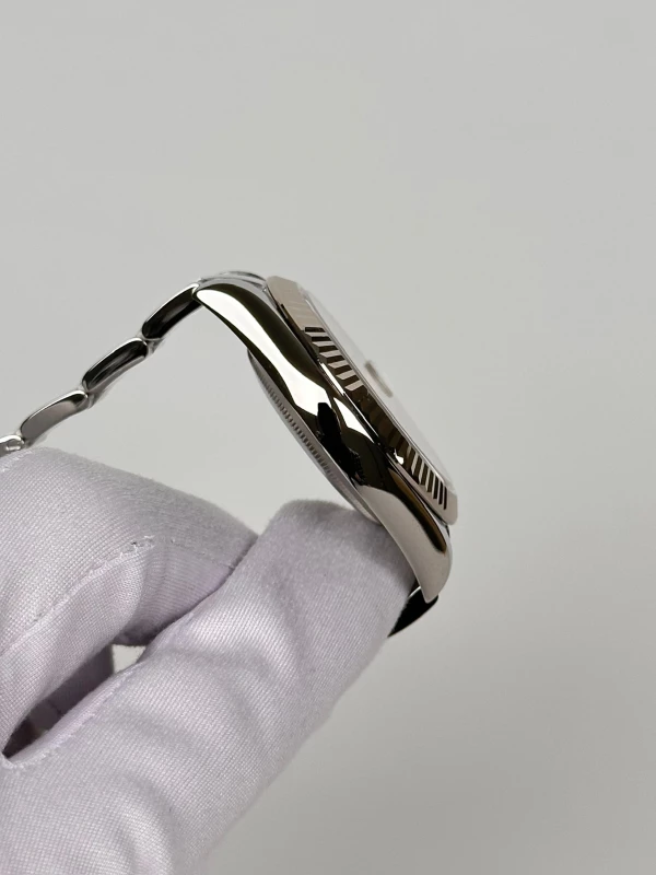 Rolex II 41mm Steel and White Gold  116334 Silver Diamonds 3