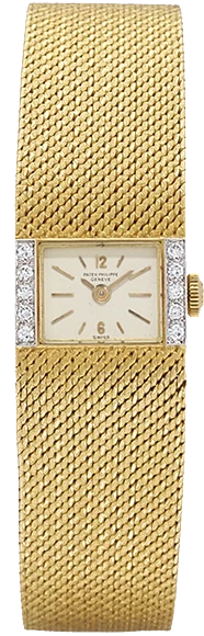 Yellow Gold Diamond Bezel Vintage Ladies Watch