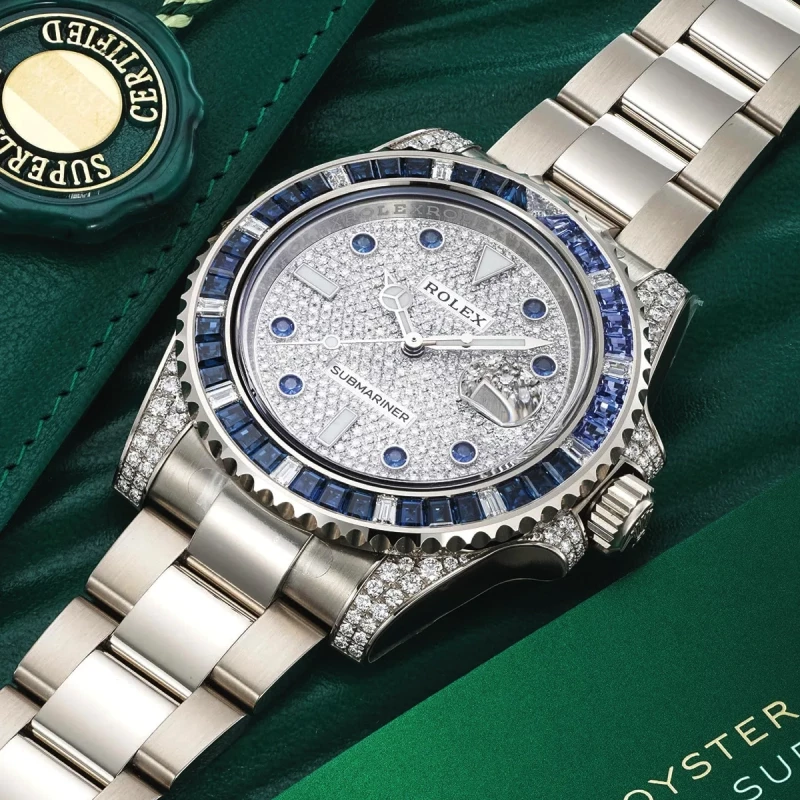 Rolex Date White Gold Diamond Dial 40MM 116659SABR