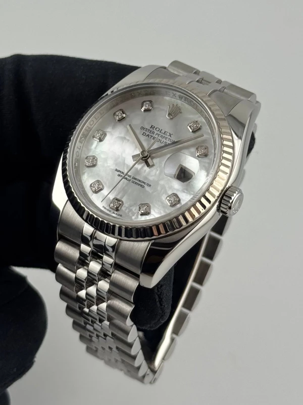 Rolex 36mm Steel and White Gold 116234-0078 5