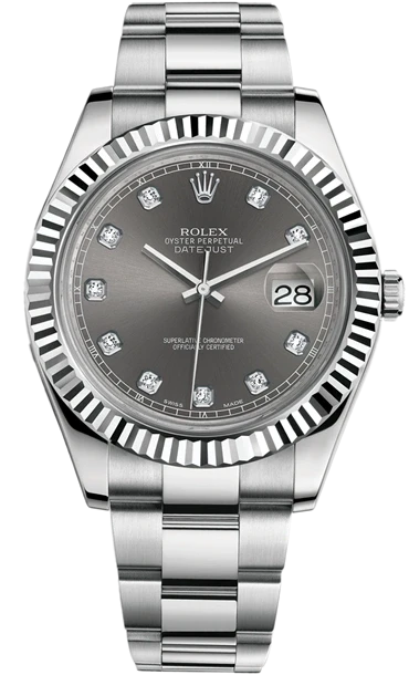 41mm  Rhodium Diamond