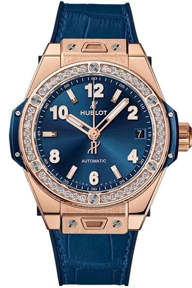 One Click King Gold Blue Diamonds 39mm
