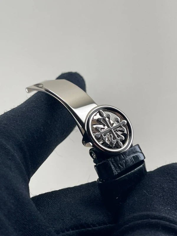 Patek Philippe Perpetual Calendar Silver Dial 18kt White Gold Black Leather Men's Watch  5059G-001 7