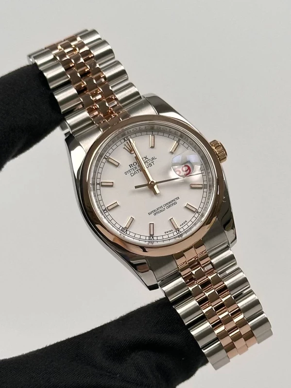 Rolex 36 mm, steel and Everose gold 116201 2