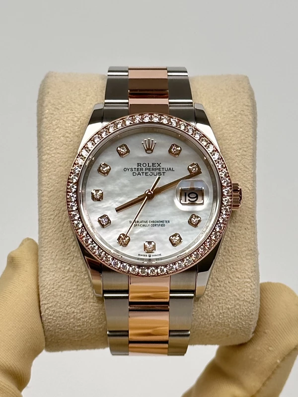 Rolex 36 mm, Oystersteel, Everose gold and diamonds 126281rbr-0010 2