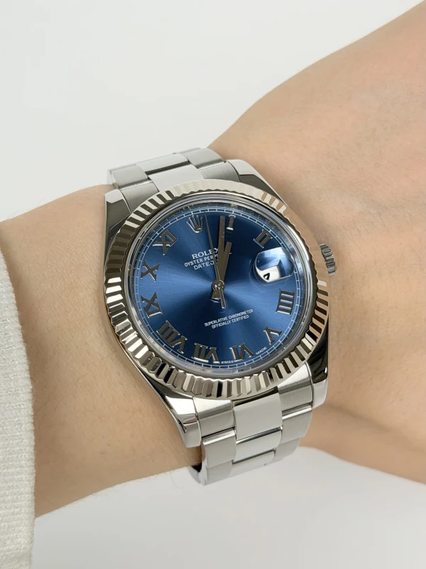 Rolex  II 41mm Steel and White Gold  116334 blro 4