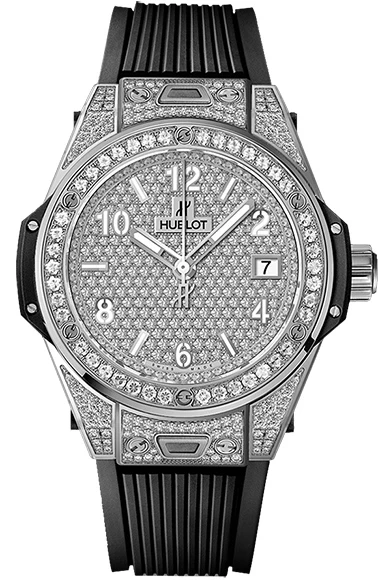 One Click Steel Full Pave 39mm