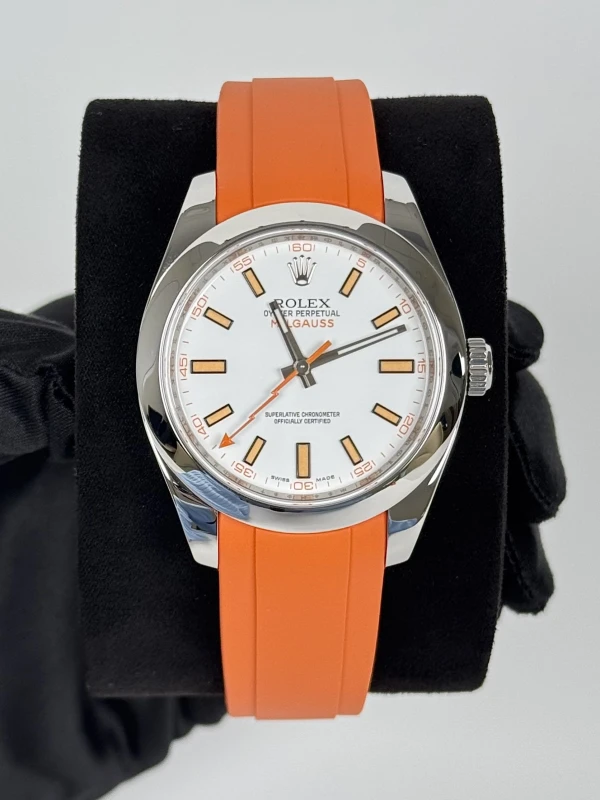 Rolex 40mm Steel White Orange 2
