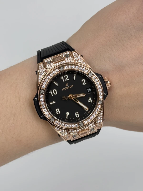 Hublot One Click 39 mm King Gold Pave  465.OX.1180.RX.1604 9
