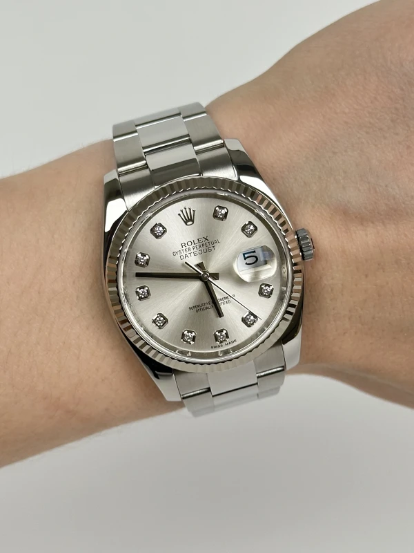 Rolex 36 mm, steel and white gold 116234-0136 8