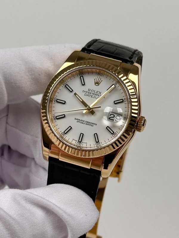 Rolex 36mm Yellow Gold 116138 White 4