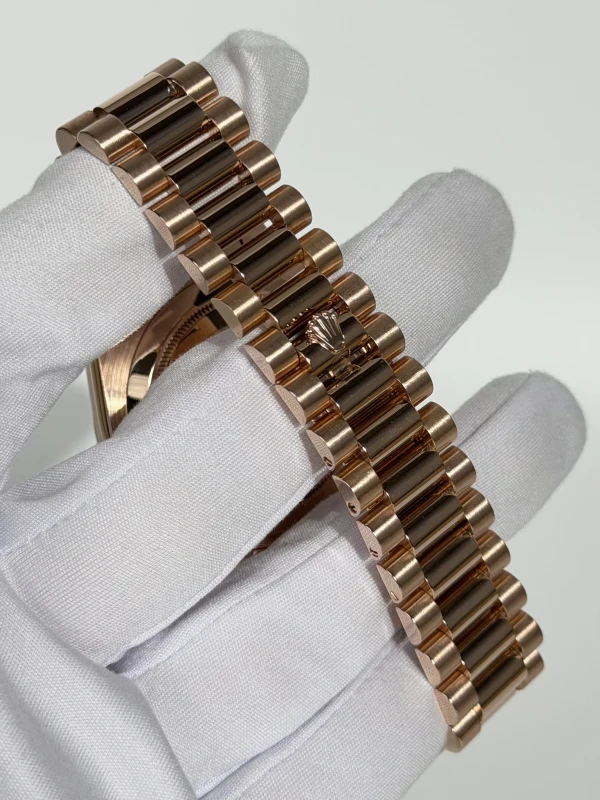 Rolex II 41mm Everose Gold 218235 Black Diamonds 3