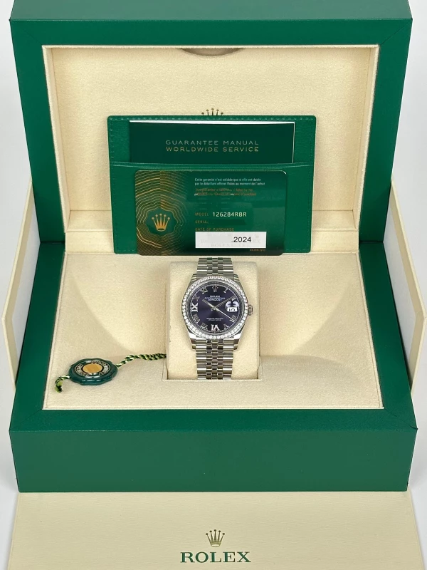 Rolex Datejust 36mm Steel and White Gold 126284rbr-0013 5
