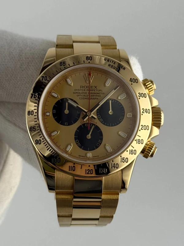 Rolex Cosmograph 40mm Yellow Gold 116528-Gold&Black 2