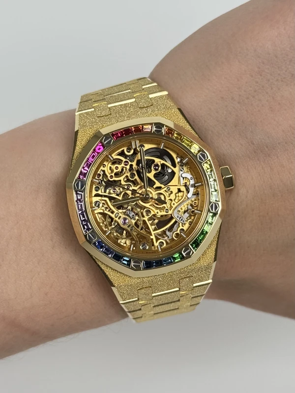 Audemars Piguet Double Balance Wheel Openworked 37 mm Frosted 15468BA.YG.1259BA.01 8