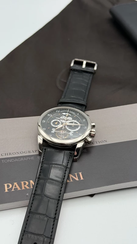 Parmigiani Fleurier Tondagraphe Rose Gold Openworked Graphite Tourbillon PFH236-1201400-HA1441 4