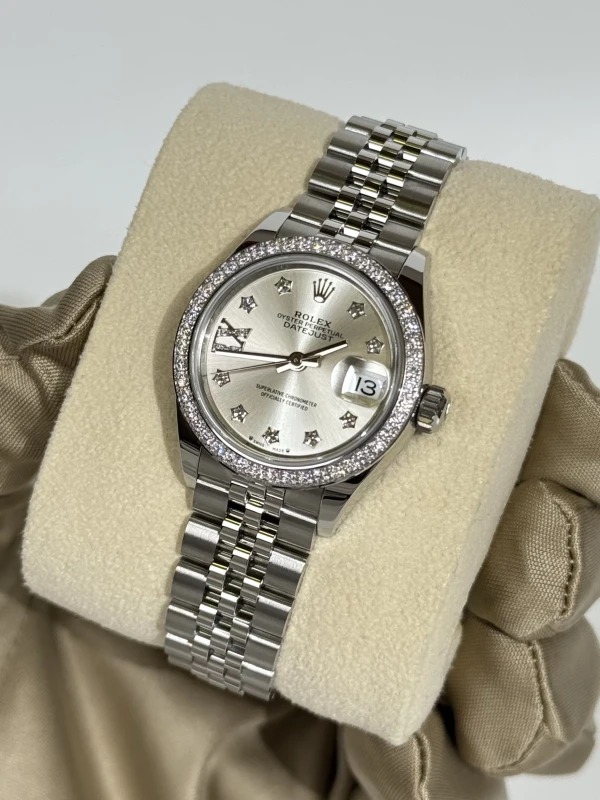Rolex LADY 28 MM, OYSTERSTEEL, WHITE GOLD ANDDIAMONDS 279384RBR-0021 3