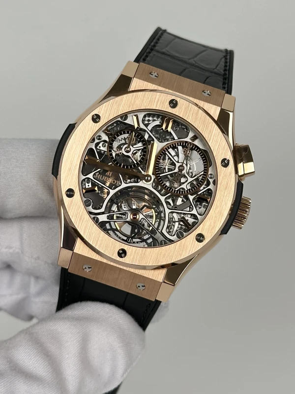 Hublot Classic Fusion Tourbillon Skeleton King Gold 45 506.OX.0180.LR 4