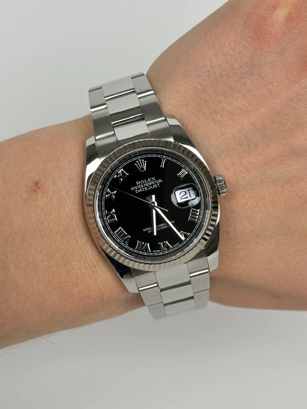 Rolex 36mm Steel and White Gold 116234-0146 7