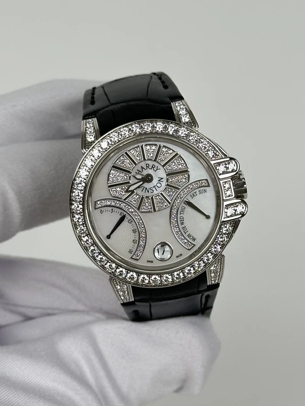 Harry Winston Collection Biretrograde 18k White Gold Automatic 400-UAB136W 3