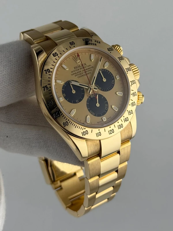 Rolex Cosmograph 40mm Yellow Gold 116528-Gold&Black 3